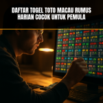Rumus toto macau ditampilkan di layar komputer.